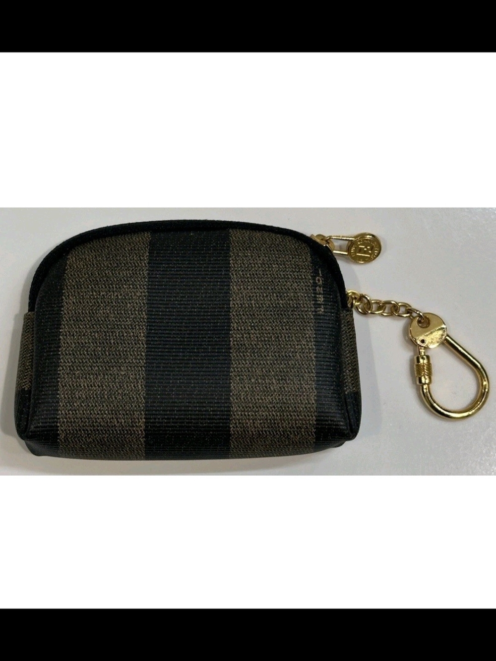 Fendi Vintage Stripe Coin Purse With Gold Clip - Picture 3 of 11
